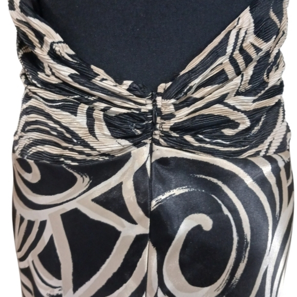 Betsy & Adam Halter Satin Mermaid Gown - Picture 10 of 15